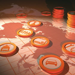 Global Player – Illustration für einen Broschürentitel