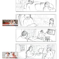 Storyboard-Scribbles für Fotoshooting