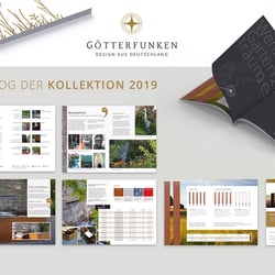 Katalogdesign Produktkatalog Götterfunken GmbH – hochwertige Dekoraktionsobjekte für den Garten