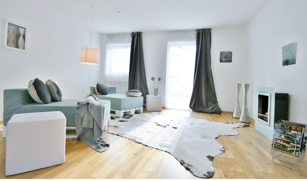 Wohnzimmer mit Paletten-Styling