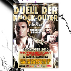 Offizielles Kampfplakat Klitschko vs. Briggs