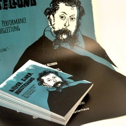 Poster und Flyer für das Performance „Bilder einer Ausstellung“