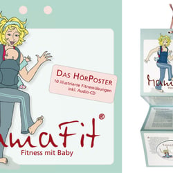 Mamafit- Fitness mit Baby: Fitnessposter mit Audio-CD