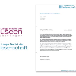 Logo und Briefbogen zur langen Nacht der Museen