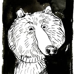 „Bär“ (Illustration für einen Buchentwurf – Bilderbuch für Erwachsene)