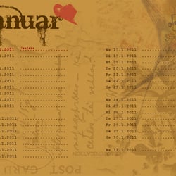 Taschenkalender Monat Januar