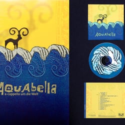 Artwork für das Plakat und CD-Cover-Gestaltung der a cappella-Gruppe „Aquabella”