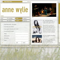 Webseite für Sängerin Anne Wylie