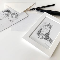 Bleistiftzeichnung meiner Katzen