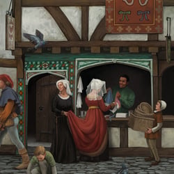 Mittelalterliche Szene
