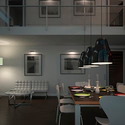 Wohnzimmer nachts