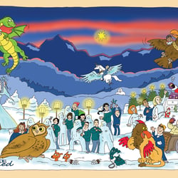 Weihnachtskarte 2015 für die Firma Maskemed, Berlin
