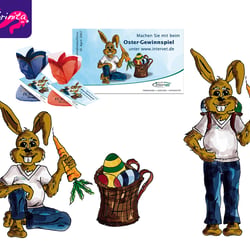Osterhasen Illustration für Osterfähnchen