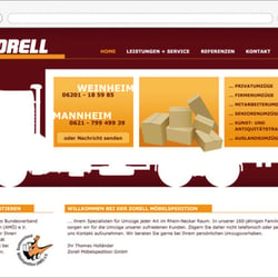 Entwurf Internetauftritt Zorell Umzüge