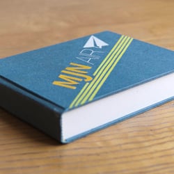 Notizbuch mit Schablonendruck