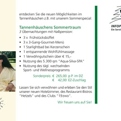 Kartenrückseite – Mailingaktion für ein Wellnesshotel