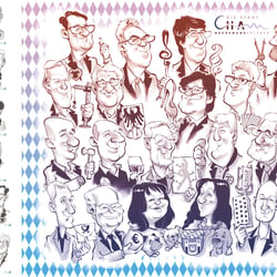 Gruppenkarikatur Stadtrat Bayern