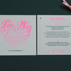 Gestaltung und Illustration einer Hochzeitseinladung & Speisekarte