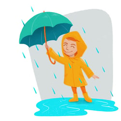 Im Regen