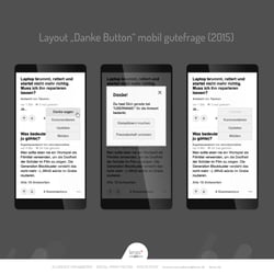 Layout „Danke Button“ mobil gutefrage (2015)