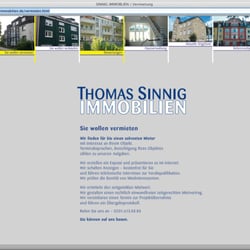 Internetseite Immobilien Sinnig: Layout+Programmierung (CMS)