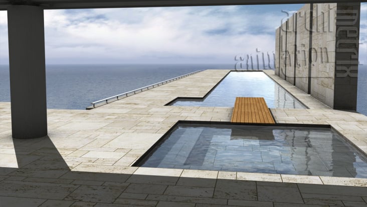 la piscina mit den olympischen maßen von 33m