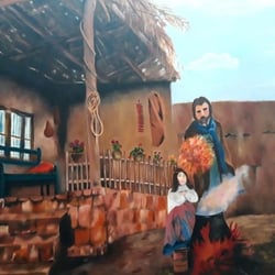 Der Herd des Erbes (The Hearth of Heritage) – Öl auf Leinwand – Mary G.