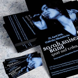 Flyer und Eintrittskarte für ein Gospelkonzert