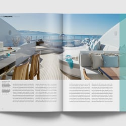 Doppelseite Meer & Yachten, Artikelstrecke Yachtvorstellung