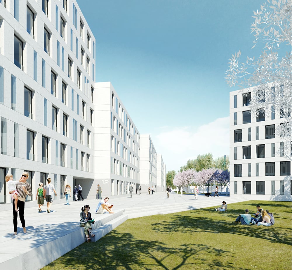 Competition Studentenwohnheim in Frankfurt bogewischsbuero