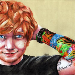 Portrait mit Pastellkreide und Polychromos