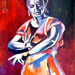 „Flamenco“ Acryl auf Karton