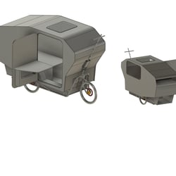 Fahrradcamper: Erste Entwürfe