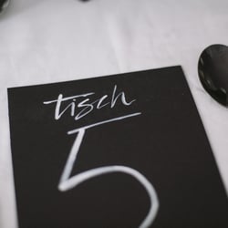Tischkarten Design Handschrift