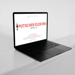 Putscher Elektro Neue Webseite on Macbook
