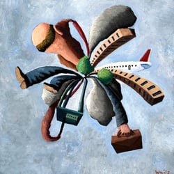 Schwarzes Loch, 2013, Gouache, 15×15 cm