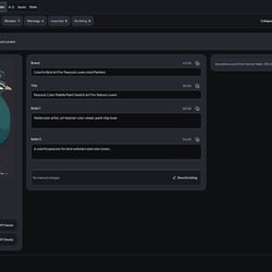 Listing-Editor: Motivvorschau, Marke, Titel und Bulletpoints mit Zeichenständen