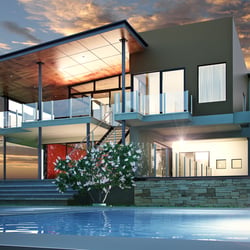 House at night
