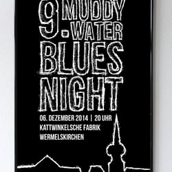 2014 – Plakat für die 9. Muddy Water Bluesnight (Auftrag)