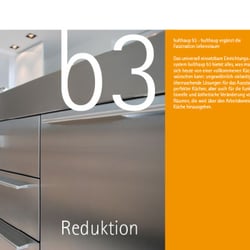 Visualisierung der klassischen bulthaup Themen Reduktion, Ästhetik und Ergonomie am Beispiel für Kunden realisierter Küchen
