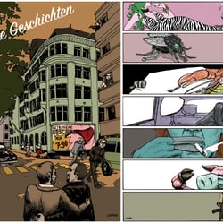 Wöchentliche Illustrationen für den Fortsetzungsroman «Wahre Geschichten» von Brigitte Schmid-Gugler
