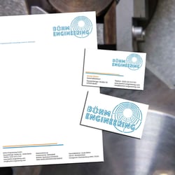 Logo, Briefpapier und Visitenkarten für Böhm Engineering