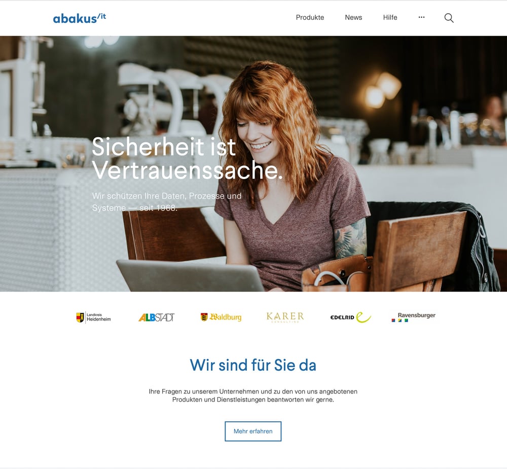 Abakus IT Webseite