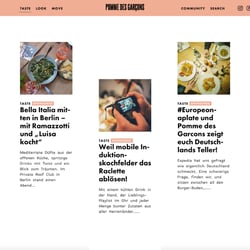 Pomme des Garçons Blog Relaunch