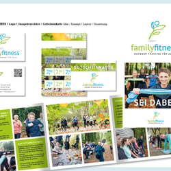 Logo  |  Corporate Design |  Flyer  |  Gutscheinkarte  |  FAMILY FITNESS