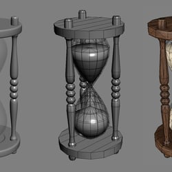 Hi-Poly Low-Poly und mit Textur
