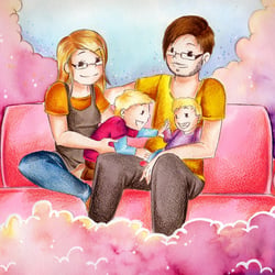 Illustration Familienbild