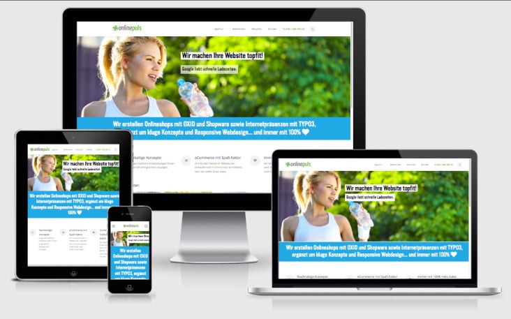 www.onlinepuls.de  auf unterschiedlichen Endgeräten