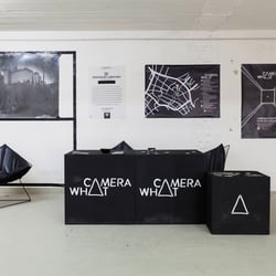 2015 – Informationsstand „Camera What“ im Bunker Hagen mit über die Festivaltage wachsender Fotografieausstellung