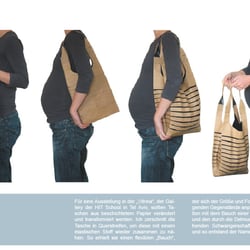 Tasche „Stretchmarks“, Installation in Tel Aviv, 2005